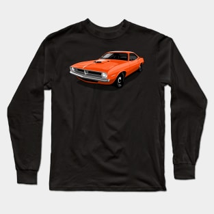 1970 Plymouth Barracuda in Vitamin C Long Sleeve T-Shirt